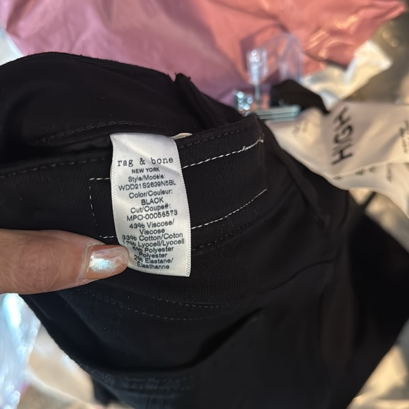 Rag & Bone The Nina Black Denim Jeans size 24 - Picture 7 of 7